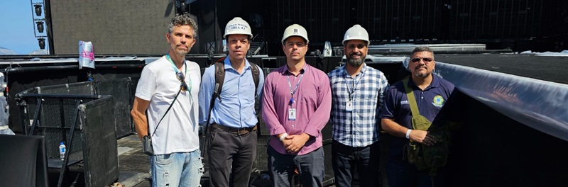 Fiscais do Crea-RJ retornam ao local da montagem do show de Madonna em Copacabana
